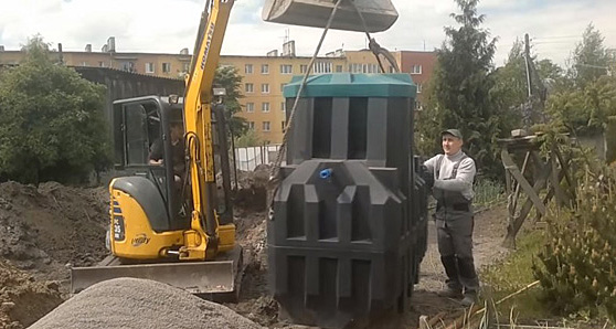 Установка септика Эргобокс под ключ